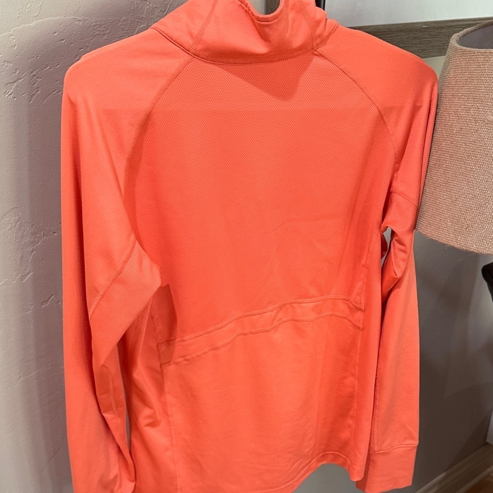 Vibrant Orange Quarter-Zip Women's Sweatshirt Size Medium Kate Lord - Picture 4 of 6